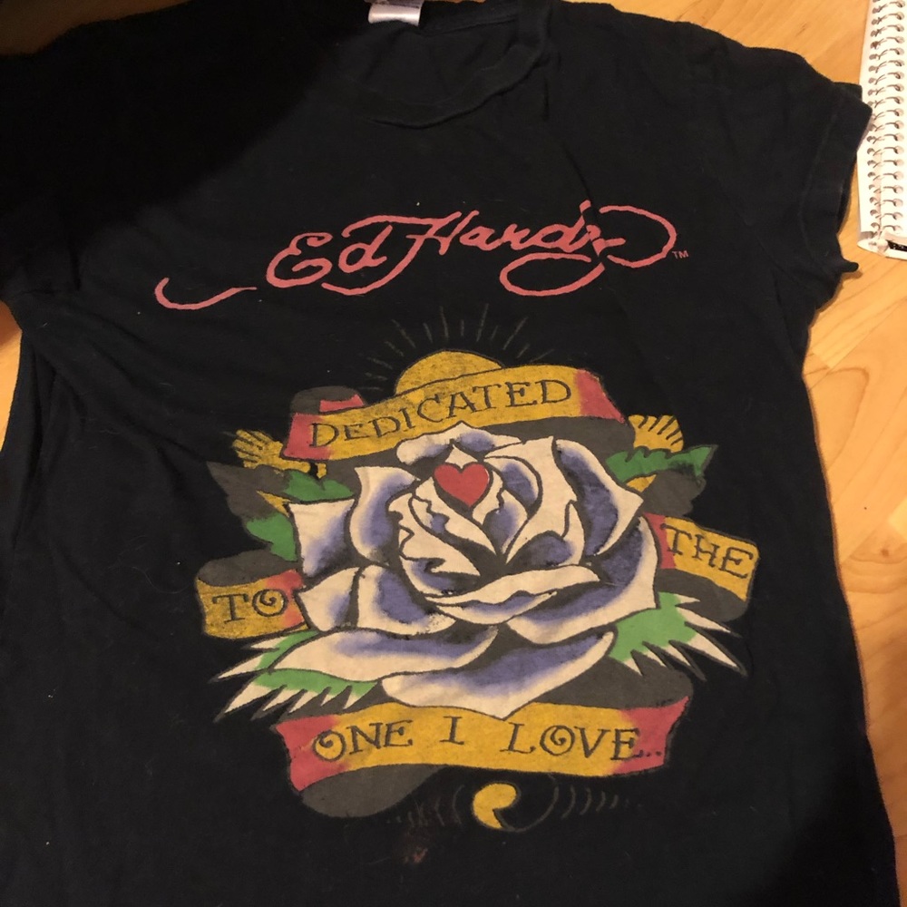 Genuine Ed hardy “dedicated” t shirt